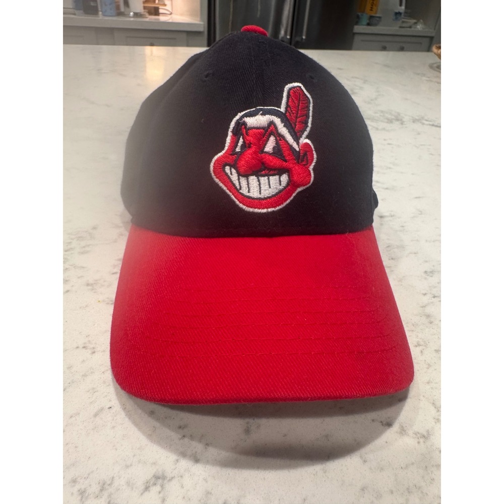 Vintage Cleveland Indians Hat Twins Enterprise Chief Wahoo MLB Navy Red Cap OSFA